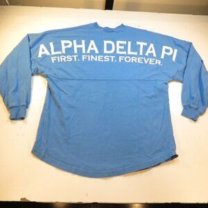 ALPHA DELTA PI FRATERNITY GREEK LIFE LONG SLEEVE T SHIRT Mens S SPIRIT JERSEY